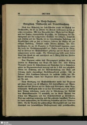In Weiß-Rußland, Grenzschutz, Rückmarsch und Demobilmachung
