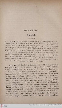Zehntes Kapitel: Mythologie. Fortsetzung