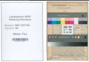 Entnazifizierung Paul Meiser , geb. 21.07.1898 ()