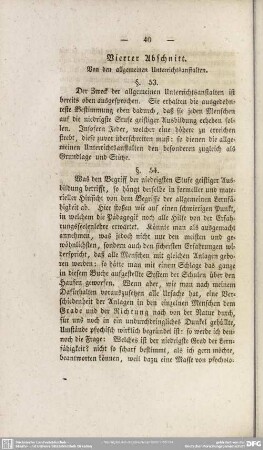 Vierter Abschnitt. Von den allgemeinen Unterrichtsanstalten