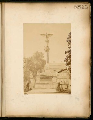 Gefallenendenkmal, Erfurt Monatskonkurrenz Juli 1874: Variante I: Ansicht