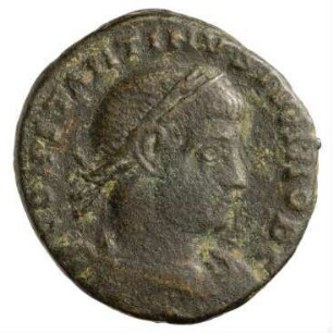Münze, Follis, Aes 4, 333 - 335 n. Chr.