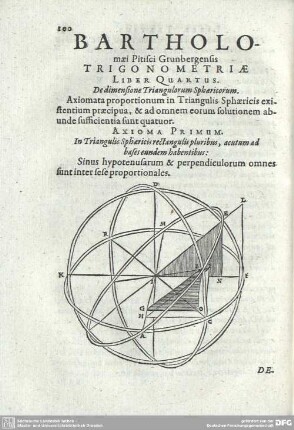 LIBER QUARTUS. De dimensione Triangulorum Spharicorum.