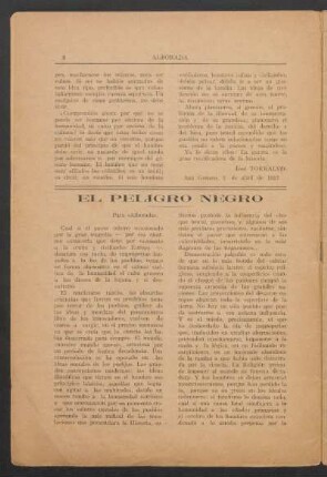 El peligro negro