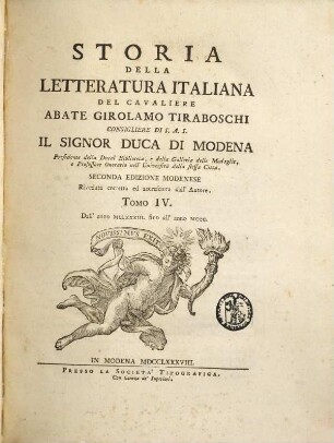 Storia della letteratura italiana. 4, Dall'anno 1183 fino all'anno 1300