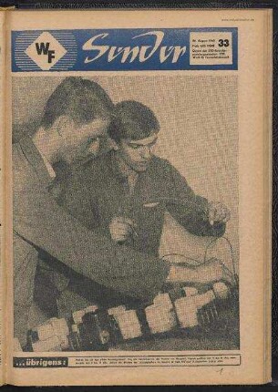 Betriebszeitung 'WF-Sender', Nr.33/1965 (26. August 1965)
