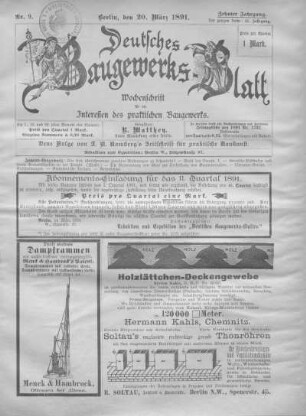 51. Jahrgang, Nr. 9.