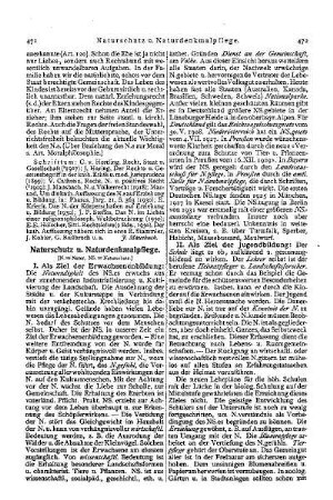 Naturschutz u. Naturdenkmalpflege
