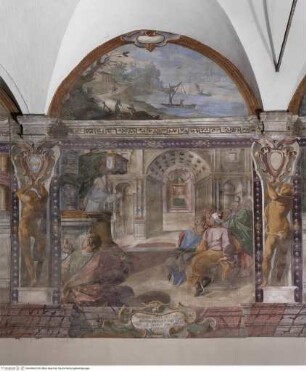 Szenen aus dem Leben des Heiligen Augustinus, Augustinus hört eine Homilie des Ambrosius