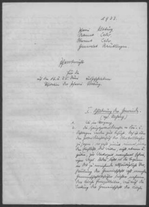 Altburg mit Oberkollbach und Oberreichenbach: Pfarrbericht 1933