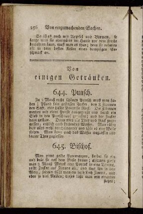 Von einigen Getränken.