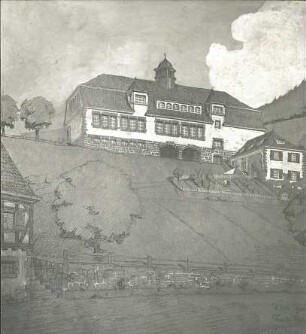 Fischer, Theodor; Höfen; Schule - Straßenansicht