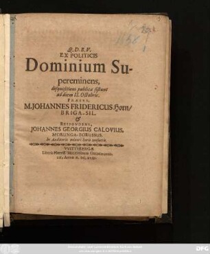 Ex Politicis Dominium Supereminens