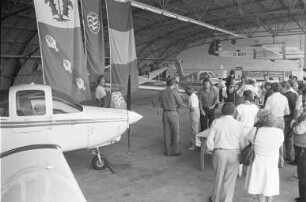 Flugsportverein 1910 Karlsruhe und Aero-Club de l´Est aus Nancy. 25jähriges Jubiläum der Partnerschaft