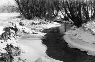 Wilsdruff-Helbigsdorf. Die Triebisch an der Triebischbrücke bei der Dietrichmühle
