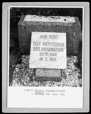 Grabstein von Cilly Rothschild, gestorben 1937