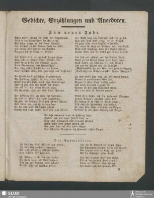Gedichte, Erzählungen und Anecdoten