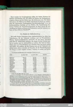 Die Politik der Seßhaftmachung