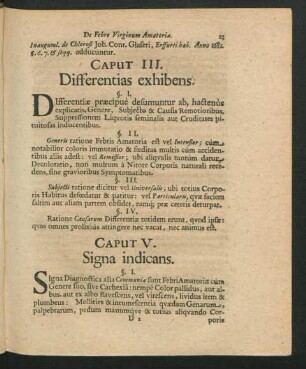 Caput V. Signa indicans.