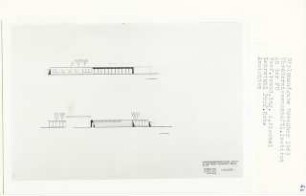 Theaterwissenschaftliches Institut an der FU, Berlin-Dahlem (Diplomarbeit bei Karl Wilhelm Ochs): Ansichten von Nordwesten und Südosten 1:100