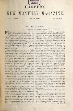 Harper's new monthly magazine. 89 = 529 - 534. 1894