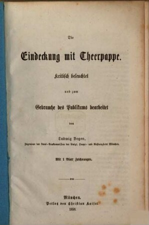 Die Eindeckung mit Theerpappe