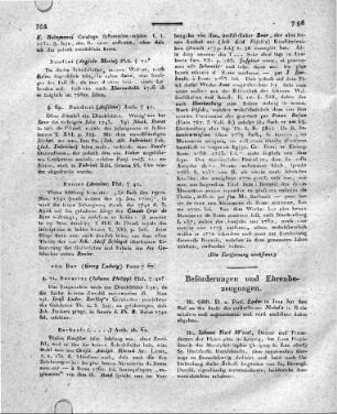 Beförderungen und Ehrenbezeugungen.