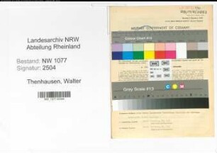 Entnazifizierung Walter Thenhausen , geb. 24.09.1909 (Polizist)