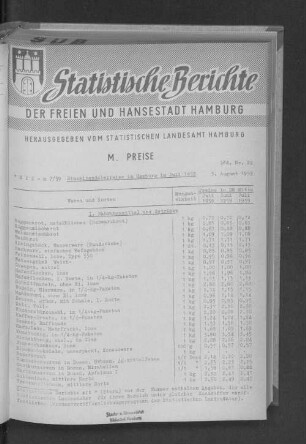 Einzelhandelspreise in Hamburg im Juli 1959 : Lfd. Nr. 24