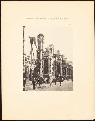 Festschmuck der Stadt Berlin auf dem Pariser Platz im Mai 1900: Ansicht