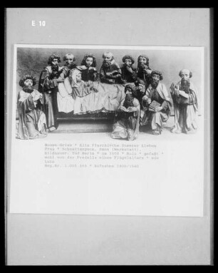 Marientod: Maria auf ihrem Sterbebett umgeben von den Apostel