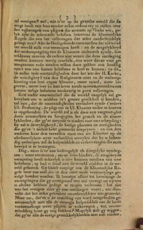 Aen alle de Religieusen en Religeuse der gewezene Kloosters van onse Diocése Zaligheyd in den Heere