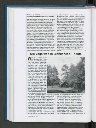 Die Vogelwelt in Blankenese - heute
