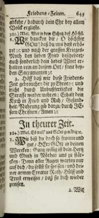 In theurer Zeit. - Lob- und Danck-Lieder.
