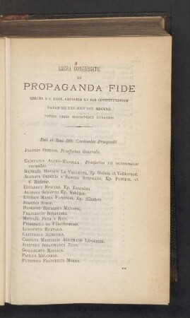 Sacra Congregatio de Propaganda Fide