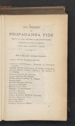 Sacra Congregatio de Propaganda Fide