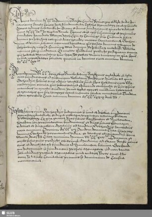 Bl. 175-176: [Chronik aus dem Kloster Zdar in Mähren 1251-1419]. 16. Jh.