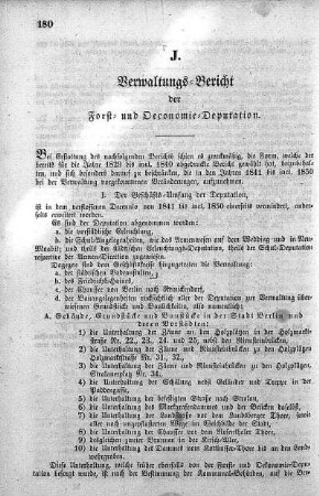 VII. Forst-und Oekonomie-Wesen