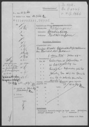 Mötzingen mit Baisingen: Visitationsbericht mit Pfarrbericht 1966