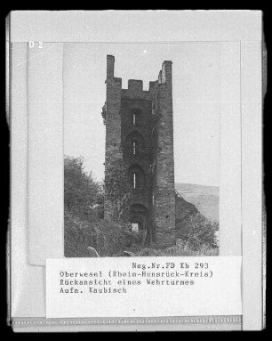 Oberwesel. Wehrturm (um 1240). Rückseite