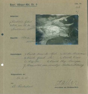 Foto des feindlichen Gebietes östlich vom Col du Bonhomme (Luftbild)