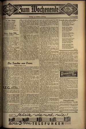 Dritte Ausgabe vom Samstag, den 07. Dezember 1935.