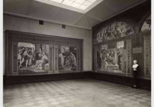 Blick auf die Wandgemälde der Casa Bartholdy in der Nationalgalerie