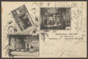 Ansichtskarte "Etablissement 'Süd-Ost'", Waldemarstraße 75
