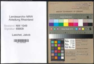 Entnazifizierung Jakob Laschet , geb. 07.03.1913 ()