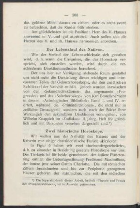 Zwei historische Horoskope.