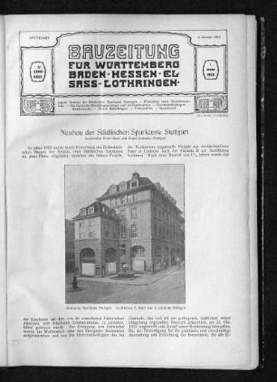 Neubau der Städtischen Sparkasse Stuttgart
