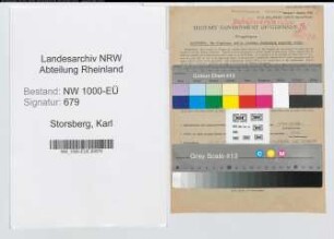 Entnazifizierung Karl Storsberg, geb. 12.11.1897 (Stadtinspektor)
