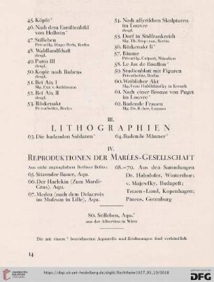 Reproduktionen der Marées-Gesellschaft