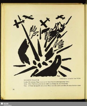 Moderne Plastik : Zeichnung aus "La feuille", Genf 1917/20